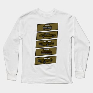 five collection classic cars illustration Long Sleeve T-Shirt